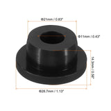 Dopuri flexibile din silicon 21mm pentru orificii de 20mm, set 10 bucăți – Negru