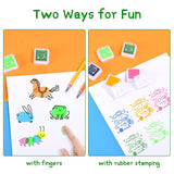Stamp Pad Set Fingerprint Ink Pads Non-Toxic – 12 colours