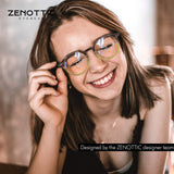 Ochelari rotunzi de citit cu protecție lumină albastră și antiameteală ZENOTTIC stil retro
