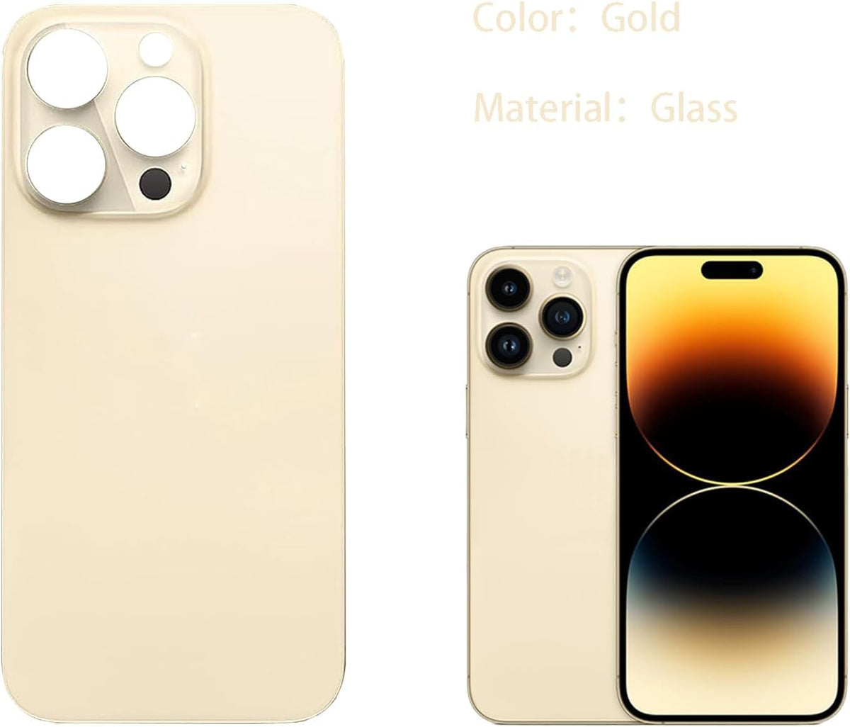 iPhone 14 Pro Replacement Glass Back Cover 6.1in with Repair Tool Set – Gold