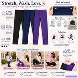 Girls Yoga Leggings 3-Pack Stretch for Dance Gym School – K7