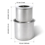 Waterproof Stainless Steel Trash Can with Lid, 3 Pieces (4 Pieces)