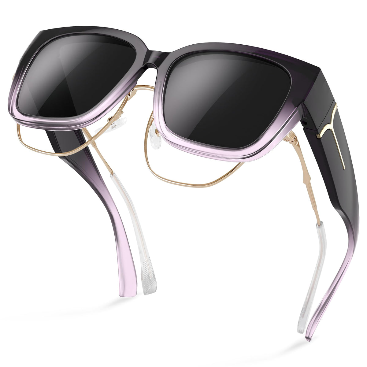 Over-Glasses Polarised Sunglasses Large for Glasses Wearers – Purple