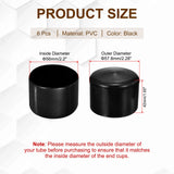 Capace de protecție flexibile din cauciuc/PVC pentru șuruburi și țevi 56 mm, set 6 buc – Negru