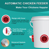 ZenxyHoC Chicken Feeder Without Waste, 6 Pieces DIY Chicken Feeder, Chicken Feeder Accessories for Bucket Crate