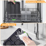 Silicone Baguette Baking Pan Non-Stick 3 & 9 Slots with Spatula and Oil Brush – 2 pcs
