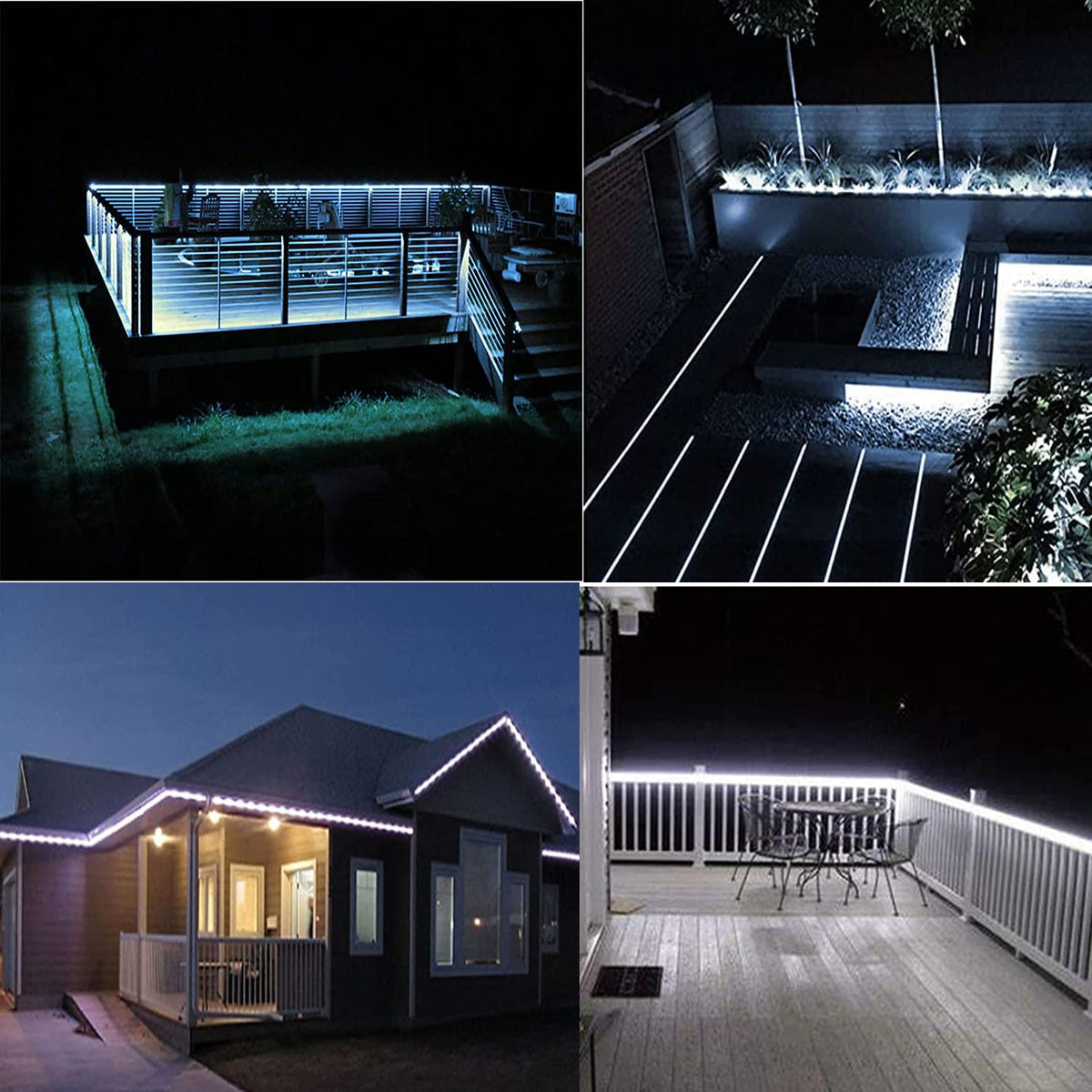 Bandă LED solară de exterior 10m cu 560 LED-uri și telecomandă – Alb rece