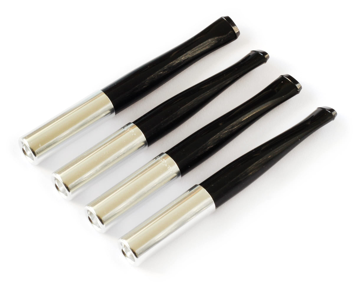 Cigarette Holders with Ejector Pack of 4 – Black & Silver