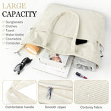 Cord Beach Bag XXL Zipper 17-inch Laptop Compartment – 25L