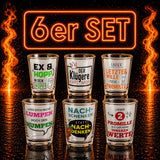 Shot Glass Set 6pc Funny Novelty Party Drinking Game – Assorted