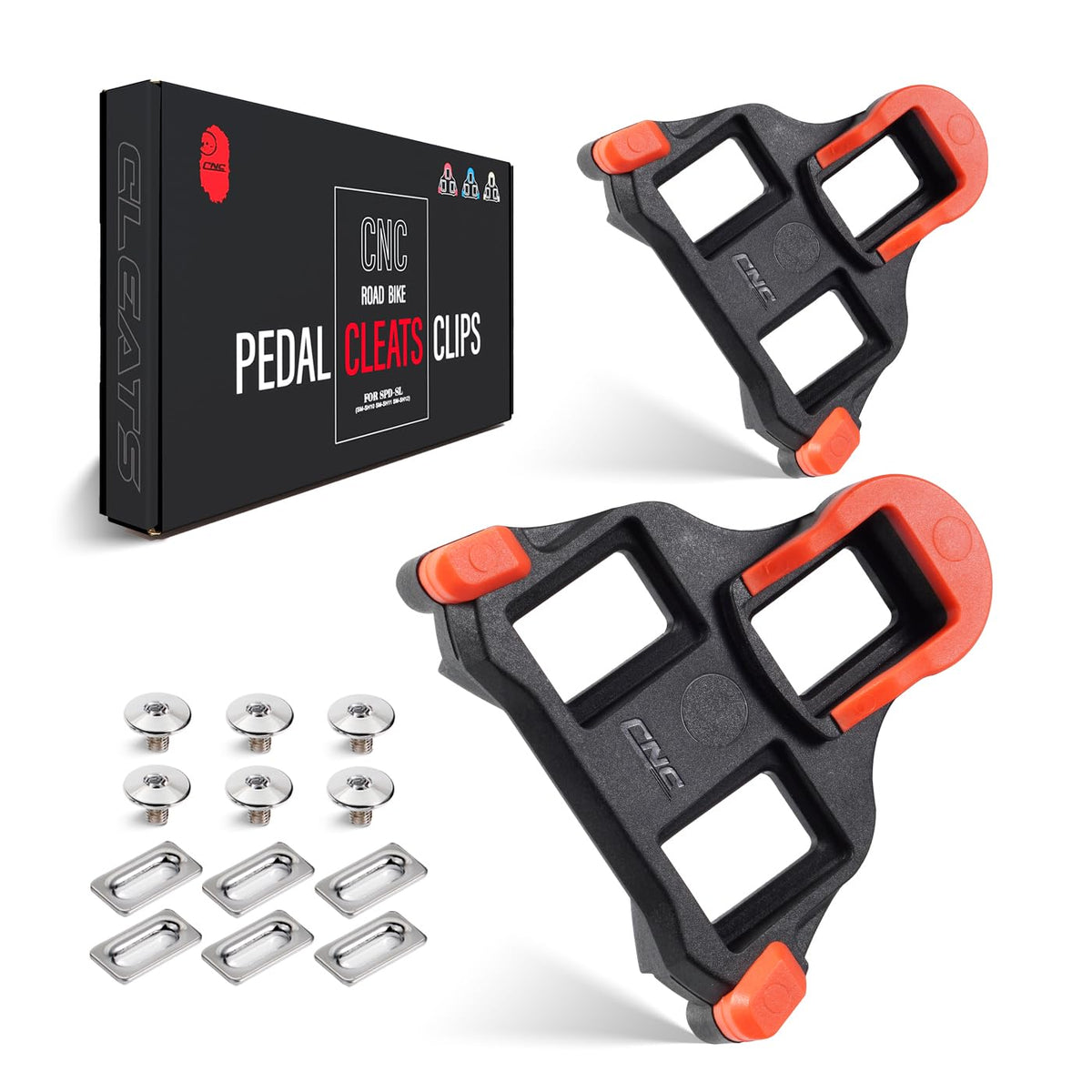 Plăcuțe pedale cursieră compatibile Shimano SPD-SL SM-SH10/11/12 – Roșu