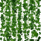 ADORAMOUR Artificial Ivy Garlands - Pack of 6, 210cm Length - Fake Vines for Room and Garden Wall Decoration for Indoor Outdoor, Green Leaves Plastic, Hanging Plants for Green Plants Decoration