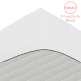 Mattress Protector 90 x 200 cm Waterproof Mattress Cover Waterproof Fitted Sheet made of Cotton and Microfiber Breathable Bed Mattress Cover Hypoallergenic Anti-mite Machine Washable