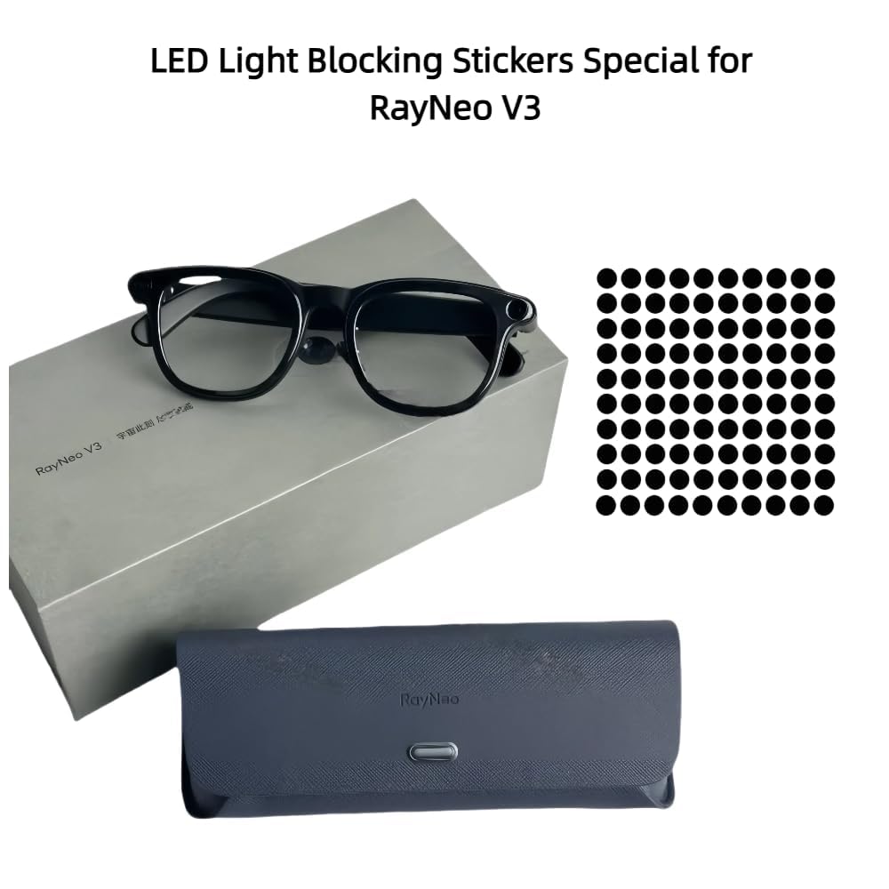 Light Blocking Stickers 100-Pack for Ray-Ban Meta & RayNeo V3 – Black