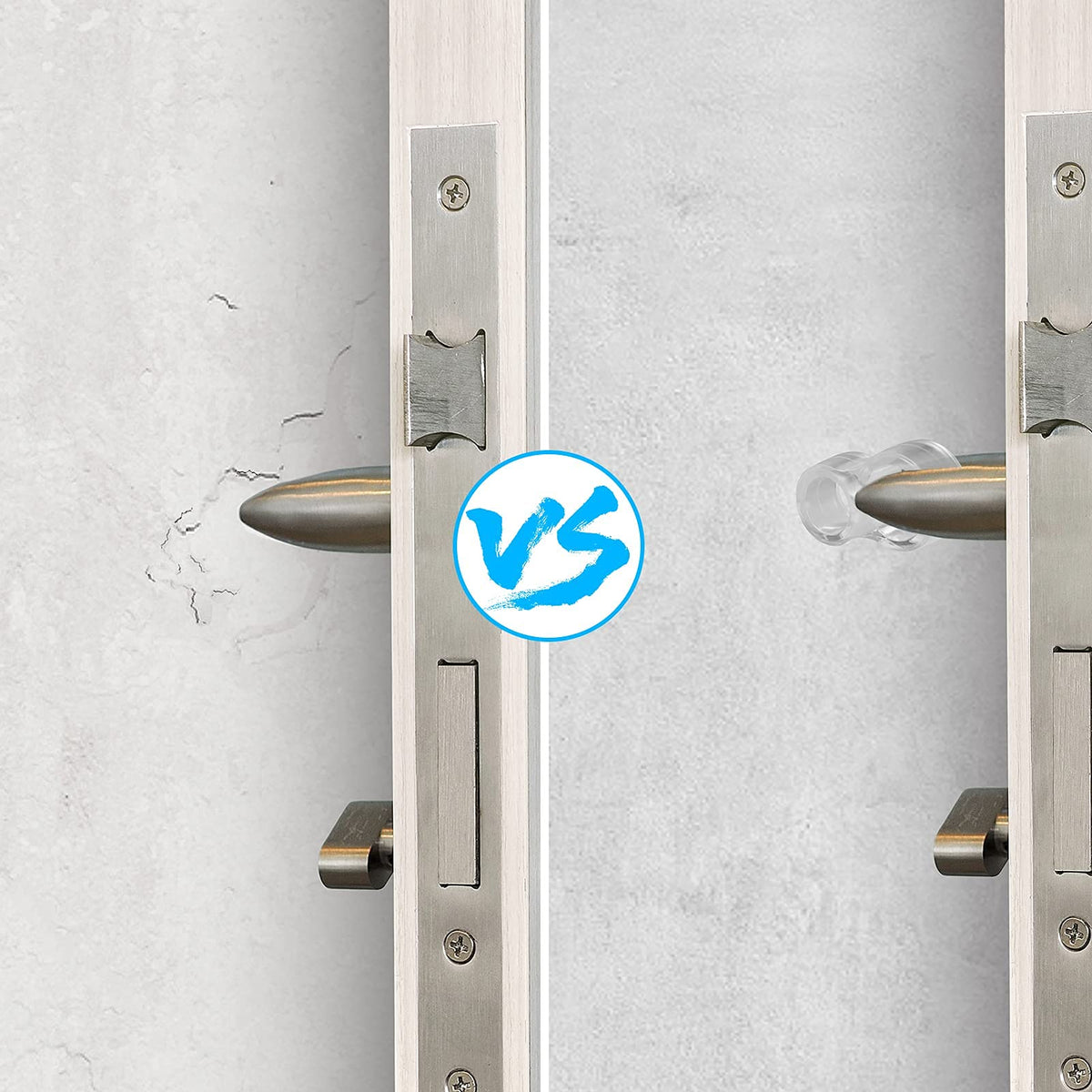 VABNEER 10pcs PVC Door Handle Stoppers Silicone Anti-Slip Door Handle Protectors (Transparent)