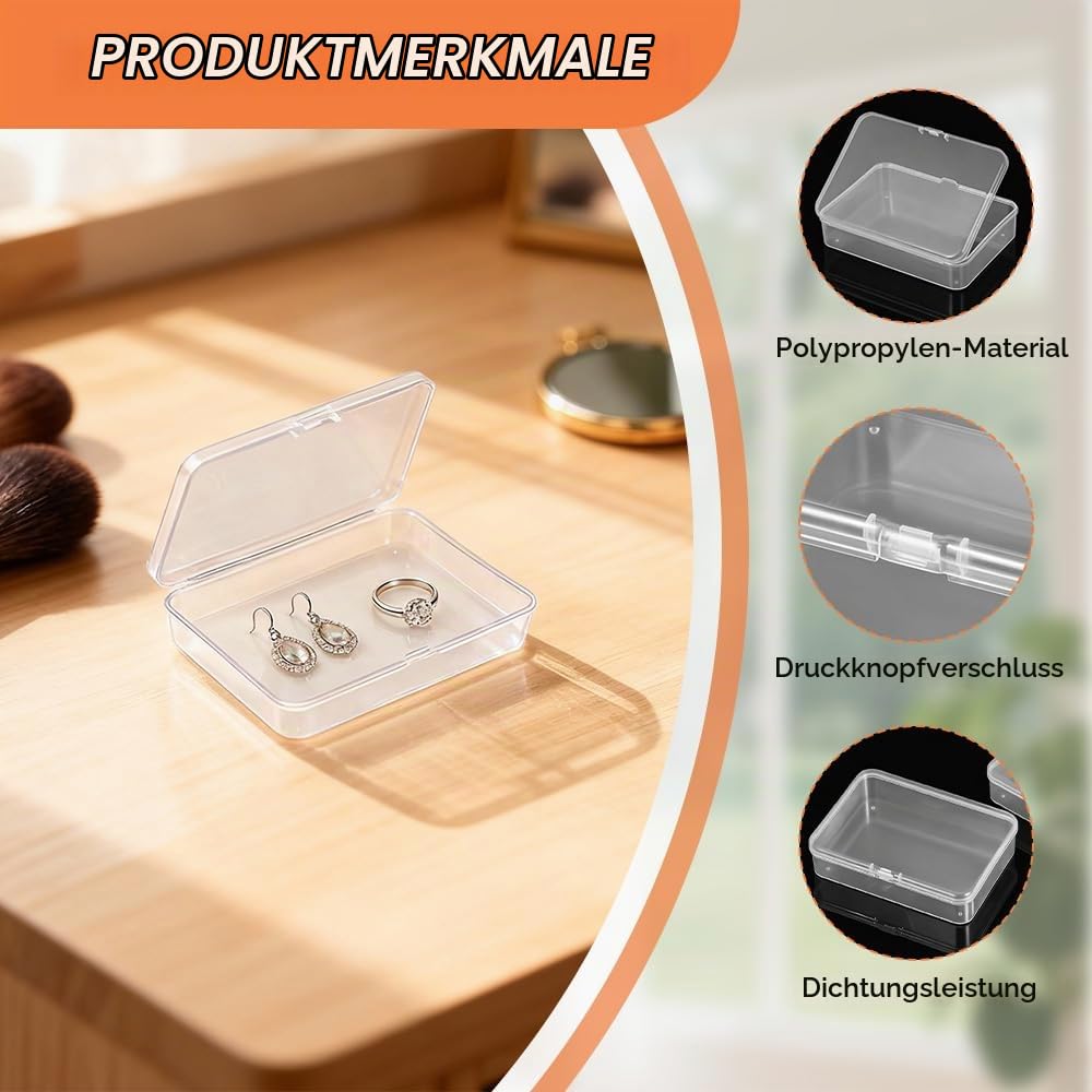 Cutie organizatoare compartimentată etajată din plastic transparent cu 32 spații – Transparent