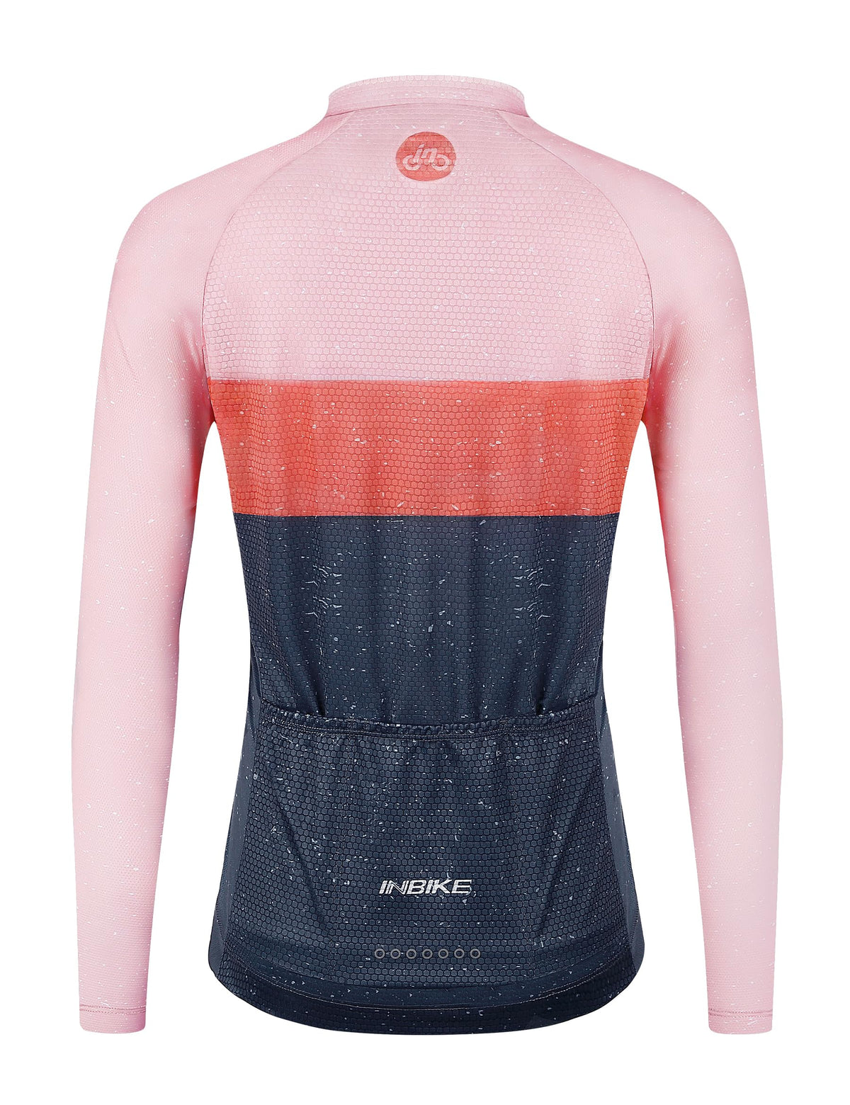 Tricou ciclism damă INBIKE respirabil cu uscare rapidă și 3 buzunare la spate – Roz L