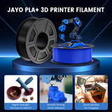 JAYO PLA+ Filament 1.75mm, Increased Toughness PLA Plus Filament 3D Printing Materials, Dimensional Accuracy +/- 0.02mm, Neatly Wound, 1.1 kg Spool (2.42 LBS), 2 Packs PLA+ White+White