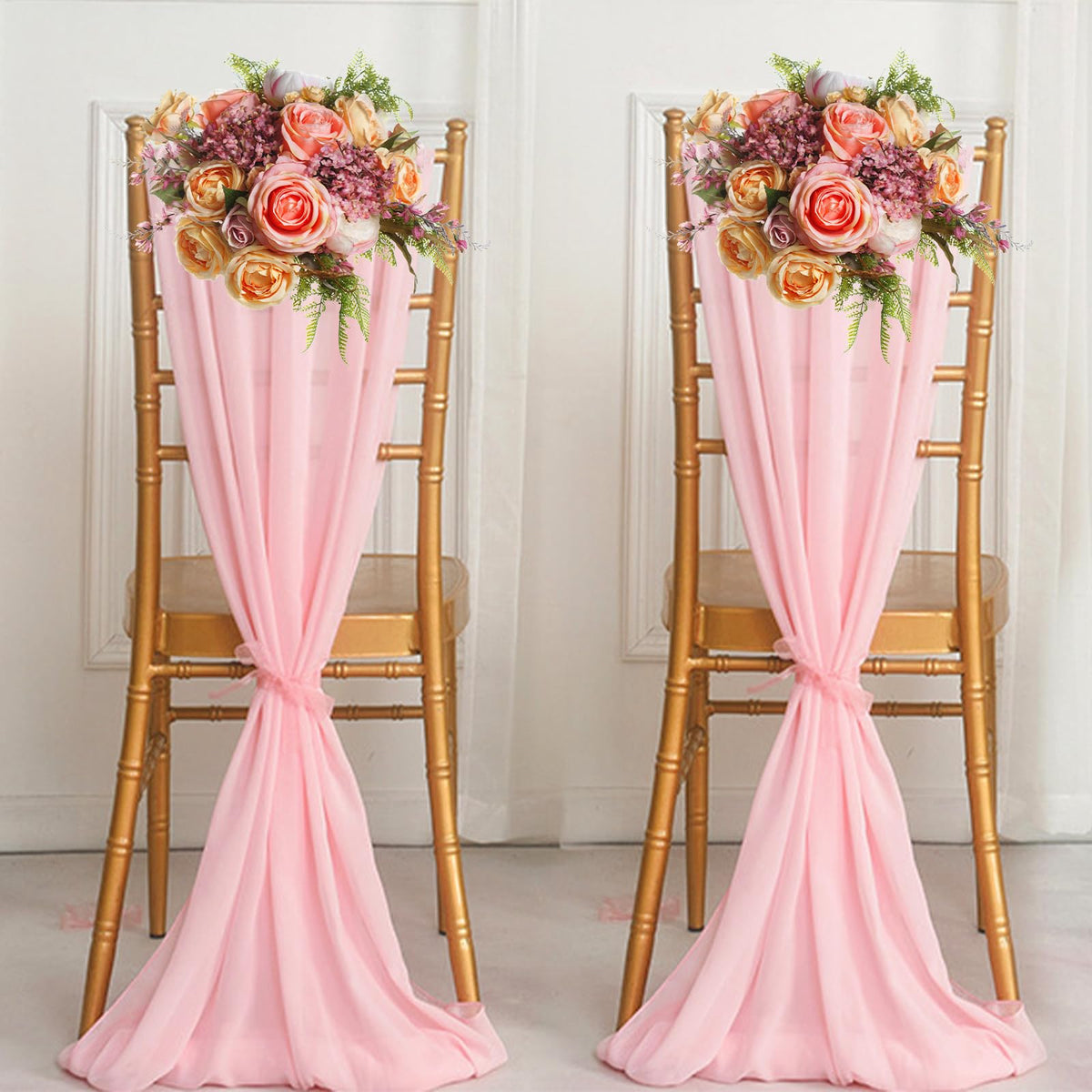 Chiffon Table Runner 3m Romantic Sheer Tulle Wedding Party Decoration – Pink