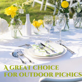 Round Disposable Tablecloth 213cm White 10pcs Waterproof & Stain-Resistant