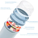 Muesli Cup to Go 450ml+250ml Leak-Proof with Spoon – Nordic Blue
