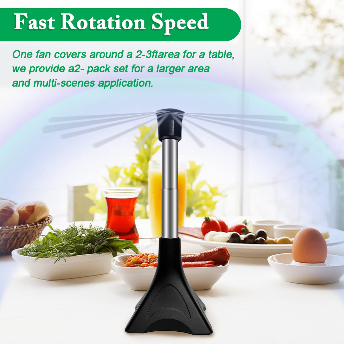 3 PCS Fly Repellent, Mosquito Repellent Fan, Fly Repellent Fan, Fly Protection, Keeps Flies Away From Food