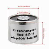 Electromagnet P40/20 DC 6V 250N 40 x 20 mm Round – 6V