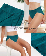 Women's Cotton Hipster Lace Multipack Breathable Stretch Panties - Black & White XXL