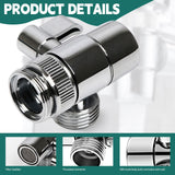3-way faucet diverter valve, 3-way diverter valve diverter valve brass with adapter for M22 M24 G1/2 faucet for kitchen bathroom shower system sink shower