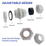 Bolatus M40 x 1.5 IP68 Waterproof Fire Prevention Cable Grommet with Lock Nut for Cable Gland 6pcs