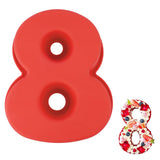 Silicone Number 8 Cake Mould Non-Stick Thickened Baking Mould – Red