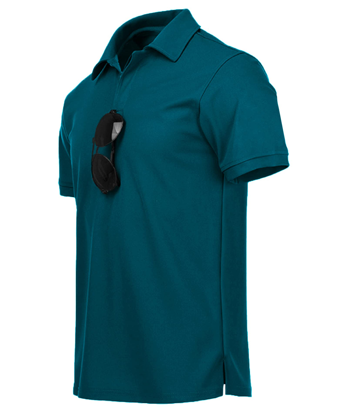 Tricou polo bărbați cu mânecă scurtă pentru golf și sport – Verde Albăstrui 3XL