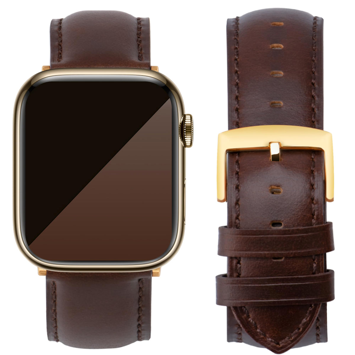 CORROPELLE Watch Strap Compatible with Apple Watch Leather Strap 49mm 46mm 45mm 44mm 42mm, High Quality Genuine Leather Watch Straps Replacement Bracelet for iWatch Series 10 9 8 7 6 5 4 3 2 1 SE2/1 Ultra2/1