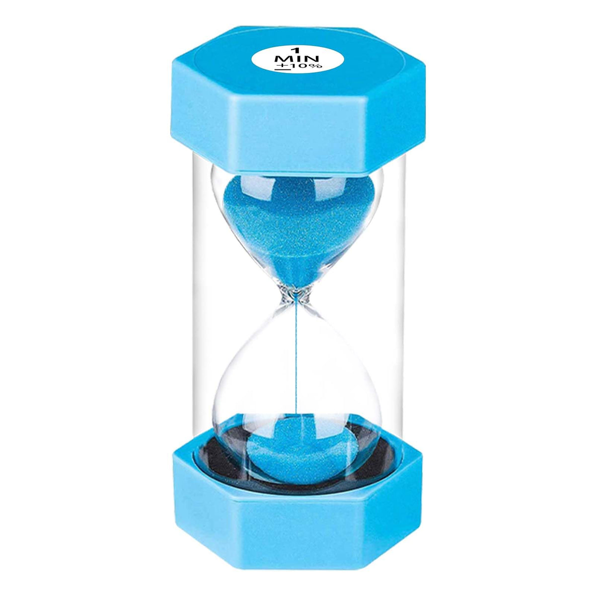 1-Minute Hourglass Sand Timer Colourful Egg Timer for Kids Teeth Brushing Classroom Games – Blue 1min