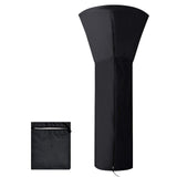 Heater Cover Protective Cover for Patio Heater, 226x89x48 cm Weather Protection Cover with Long Zipper, Water-Repellent Windproof UV-Resistant Cover for Patio Heater, Black