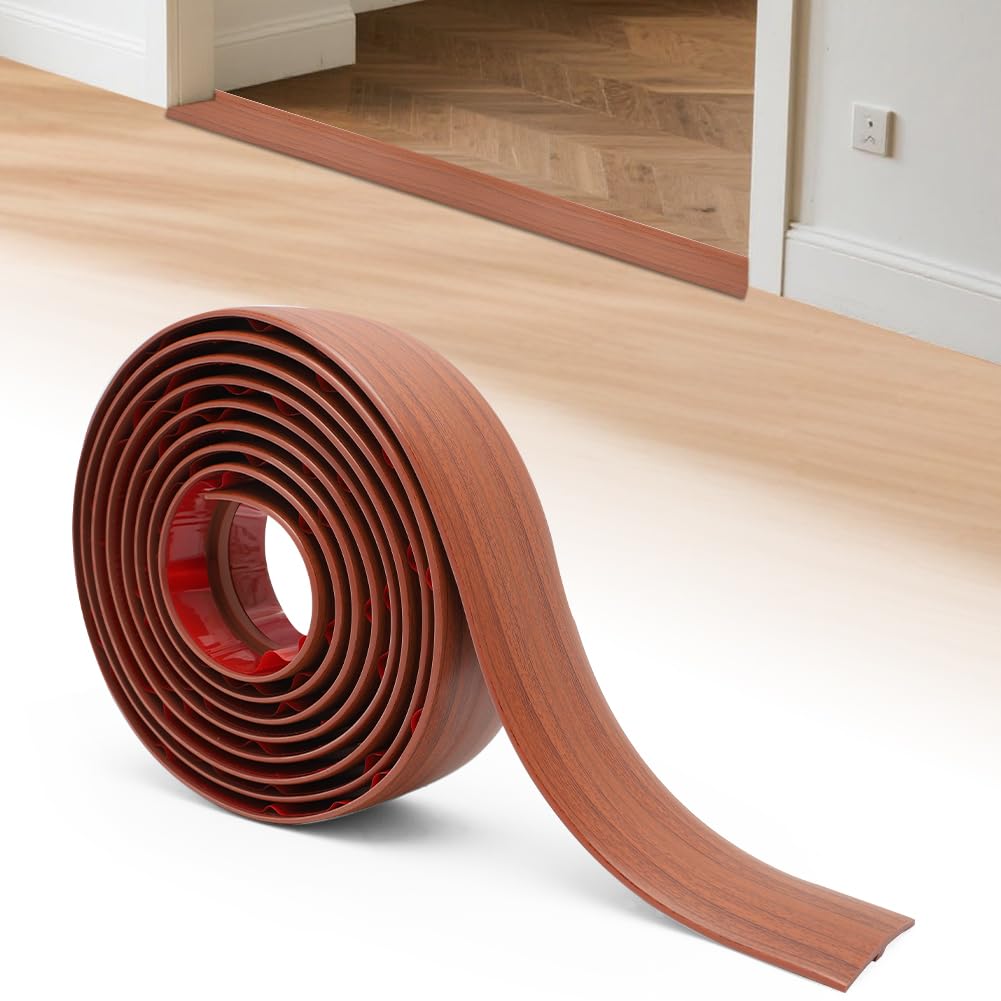 Self-Adhesive Transition Strip PVC 3m x 50mm for Flooring – Brown Wood Grain