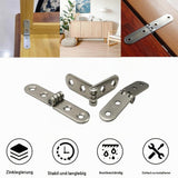 180° Folding Hinges 8pc Stainless Steel with 32 Screws – Universal