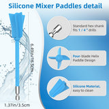 Palete din silicon reutilizabile pentru amestecat rășină epoxidică și vopsea Suzzam pentru bormașină, set 4 buc