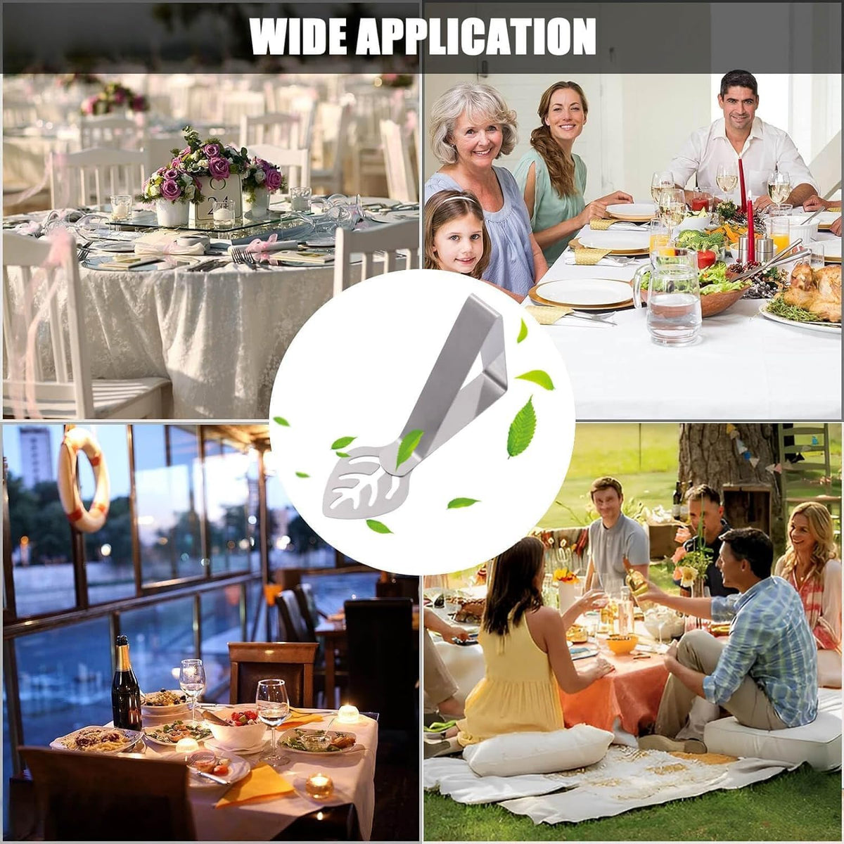 CUNGLIN Tovaglia Clip in Acciaio, 10 Pezzi Tovaglia da Esterno Clip fermatovaglia da Esterno Mobile, Fermatovaglia da Tavola per Picnic, Barbecue, Matrimoni, Feste Altri Eventi