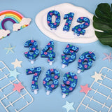 Birthday Number Cake Candle Hawaiian Floral Topper - Blue Number 2