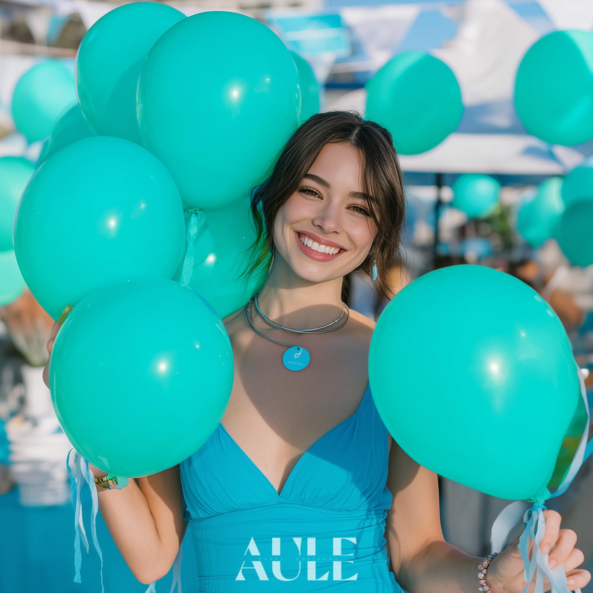 Baloane albe din latex pentru heliu 30 cm, set 50 bucăți – Alb