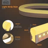 Furtun neon flexibil LED exterior BAGZY 2M 230V IP65 cu alimentator – Galben