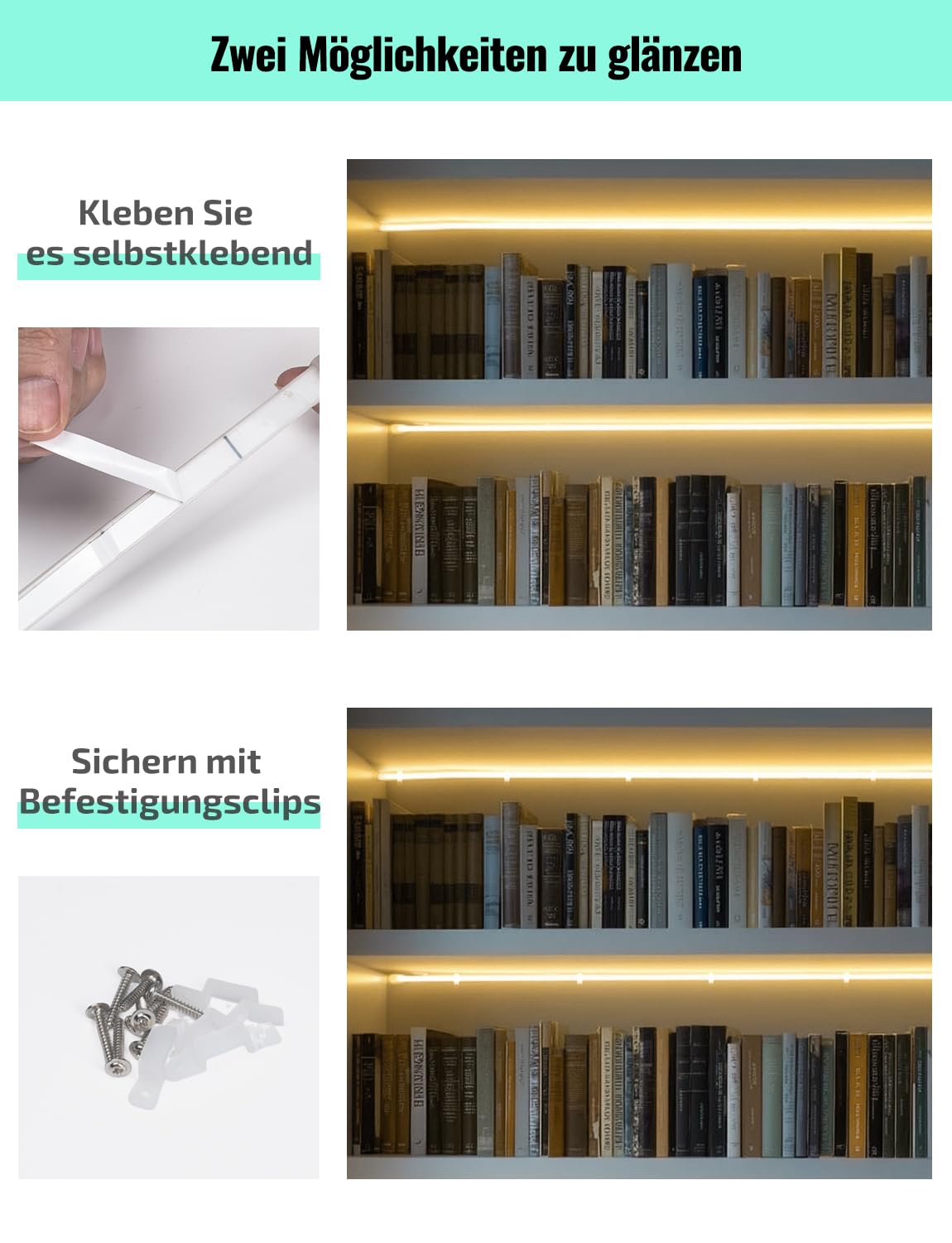 Bandă LED COB 230V lungime 2 metri impermeabilă și dimabilă – Lumină caldă