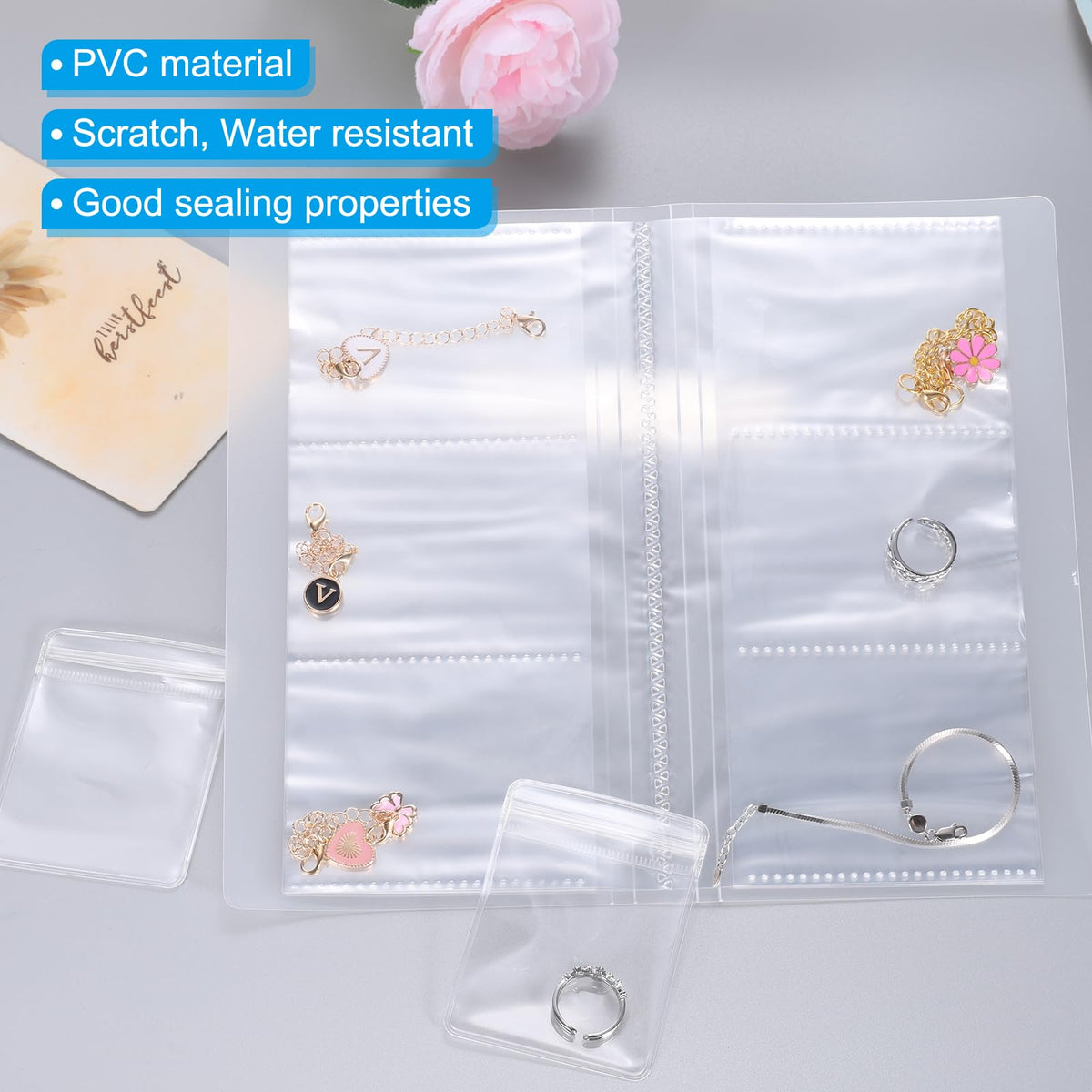Earring Organiser Book 288 Grid Transparent Travel Jewellery Case – Clear
