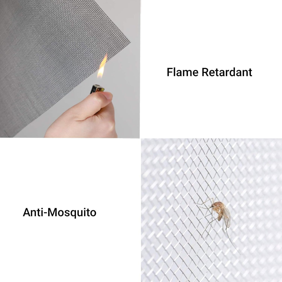 Fibreglass Fly Screen Net Cut-to-Size 120 x 250cm – Black