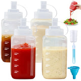 Squeeze Bottles Wide-Mouth 600ml 4-Pack Dispensing Bottles – Clear 600ml