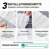 Deconovo Sheer Track Curtains Transparent – White
