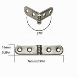 180° Folding Hinges 8pc Stainless Steel with 32 Screws – Universal