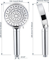 Cobbe shower head with filter, water-saving shower head with filtration in 20 layers, 6 jet types, high-pressure hand shower, economical shower head for removing hard water, residual chlorine, bacteria