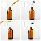 Sticluțe din sticlă brună cu pipetă picurătoare 10ml cu pâlnii și seringi, set 6 bucăți